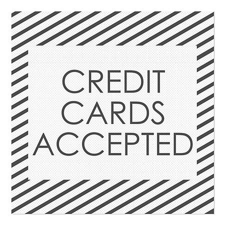 Cgsignlab | כרטיסי אשראי מקובלים -פגשים לבנים מדבקות חלונות מחוררות | 24 x24